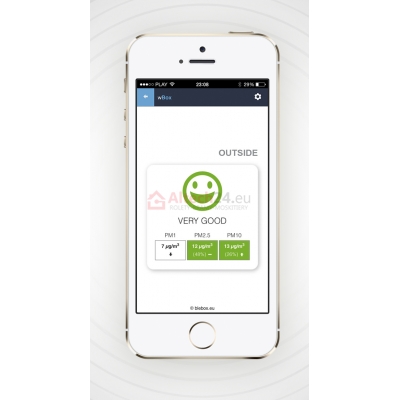BleBox airSensor czujnik smogu, jakości powietrza WiFi  Android iOS